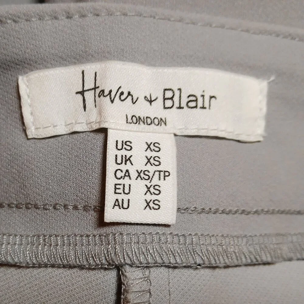 HAVER & BLAIR OF LONDON Grey High-Rise Wide Leg Pants XS - Picture 7 of 14